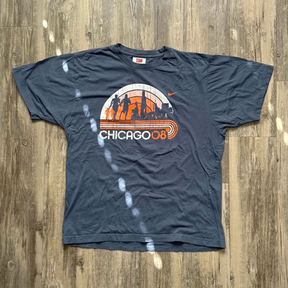 2008 Nike Bank Of America Chicago Illinois Marathon T Shirt Size Large